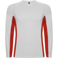 Спортивная футболка SHANGHAI L/S мужская, БЕЛЫЙ/КРАСНЫЙ
