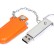 USB 2.0- флешка на 64 Гб в массивном корпусе с кожаным чехлом