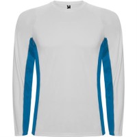 Спортивная футболка SHANGHAI L/S мужская, БЕЛЫЙ/КОРОЛЕВСКИЙ СИНИЙ