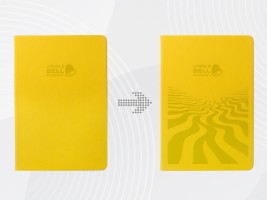 Бизнес-блокнот А5 C2 soft-touch с УФ-печатью