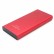 Внешний аккумулятор Höginn в металлическом корпусе, 10000mAh, красный.