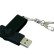 USB 2.0- флешка промо на 64 Гб с поворотным механизмом и однотонным металлическим клипом