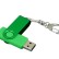 USB 2.0- флешка промо на 64 Гб с поворотным механизмом и однотонным металлическим клипом