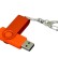 USB 2.0- флешка промо на 64 Гб с поворотным механизмом и однотонным металлическим клипом