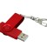 USB 2.0- флешка промо на 64 Гб с поворотным механизмом и однотонным металлическим клипом