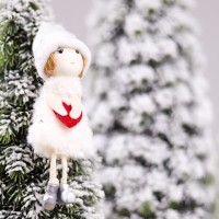 Новогоднее украшение рождественский ангел Кьют, белый