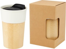 Фарфоровая кружка Pereira с бамбуковой внешней стенкой