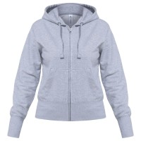 Толстовка женская Hooded Full Zip серый меланж
