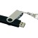 USB 2.0- флешка на 32 Гб с поворотным механизмом и дополнительным разъемом Micro USB