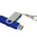 USB 2.0- флешка на 32 Гб с поворотным механизмом и дополнительным разъемом Micro USB