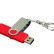 USB 2.0- флешка на 32 Гб с поворотным механизмом и дополнительным разъемом Micro USB