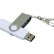 USB 2.0- флешка на 32 Гб с поворотным механизмом и дополнительным разъемом Micro USB