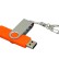 USB 2.0- флешка на 32 Гб с поворотным механизмом и дополнительным разъемом Micro USB