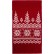 Шарф Elnik, красный с молочно-белым
