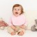 Футболка детская с длинным рукавом Baby Prime, розовая с молочно-белым