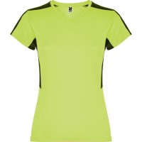 Спортивная футболка SUZUKA женская, ЛАЙМ ЯРКИЙ/ЧЕРНЫЙ