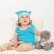 Футболка детская с коротким рукавом Baby Prime, бирюзовая с розовым