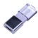 USB 2.0- флешка промо на 64 Гб прямоугольной формы, выдвижной механизм