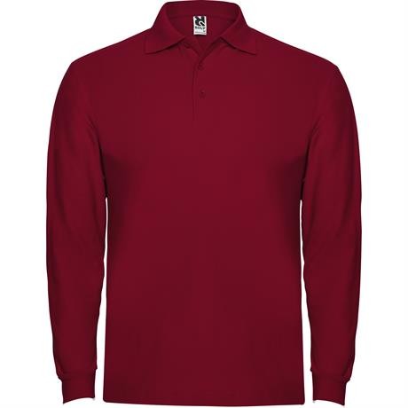 Футболка поло ESTRELLA L/S мужская, ГРАНАТОВЫЙ