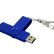 USB 2.0- флешка на 32 Гб с поворотным механизмом и дополнительным разъемом Micro USB