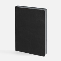 Ежедневник Doppio, недатированный, черный с серым