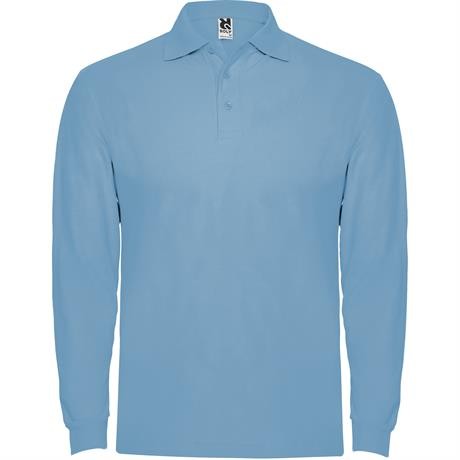 Футболка поло ESTRELLA L/S мужская, НЕБЕСНО-ГОЛУБОЙ