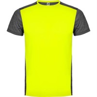 Спортивная футболка ZOLDER мужская, ФЛУОРЕСЦЕНТНЫЙ ЖЕЛТЫЙ/ПЁСТРЫЙ ЧЕРНЫЙ