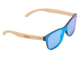 Очки солнцезащитные из бамбука с зеркальными линзами Rockwood Motion с гравировкой