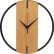 Деревянные часы с металлическим ободом Time Wheel