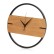 Деревянные часы с металлическим ободом Time Wheel