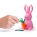Ножницы и магнит со скрепками Bunny, розовые