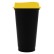 Стакан с крышкой Color Cap Black, черный с желтым