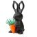 Ножницы и магнит со скрепками Bunny, чёрные