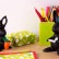 Ножницы и магнит со скрепками Bunny, чёрные