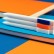 Ручка шариковая Swiper SQ, белая с оранжевым