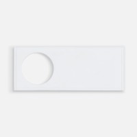 Лейбл из ПВХ с вырубкой «Круг», белый