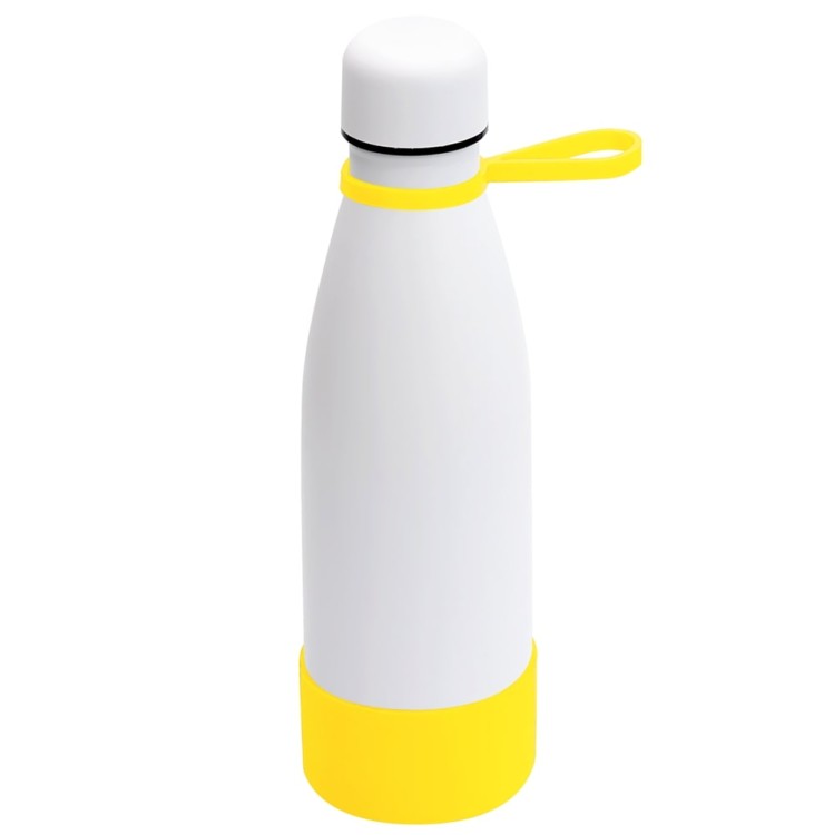 Термобутылка герметичная вакуумная Olivia To Go, белый/жёлтый Термобутылка герметичная вакуумная Olivia To Go, белый/жёлтый