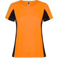 Спортивная футболка SHANGHAI WOMAN женская, ФЛУОРЕСЦЕНТНЫЙ ОРАНЖЕВЫЙ/ЧЕРНЫЙ