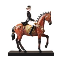 Статуэтка &quot;Наездница и лошадь&quot;, цвет коричневый