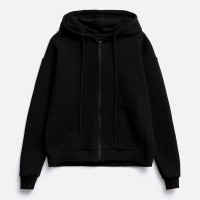 Толстовка унисекс оверсайз на молнии Zippy Terry, черная