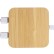 USB-хаб с беспроводной зарядкой из бамбука Plato, 5 Вт