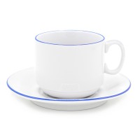 Чайная пара фарфоровая 220см³ экспресс Палитра, синий, в коробке