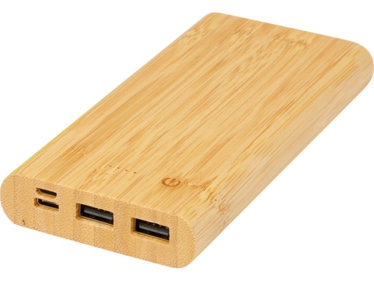 Портативное зарядное устройство Tulda из бамбука, 10000 mAh