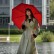 Зонт складной Monsoon, красный