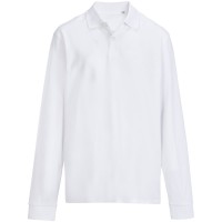 Рубашка поло унисекс с длинным рукавом Pacific LSL, белая