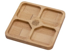 Менажница квадратная Snacks с гравировкой