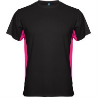 Спортивная футболка TOKYO мужская, ЧЕРНЫЙ/ФУКСИЯ