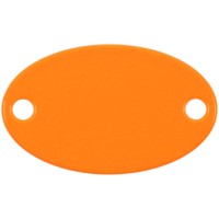Шильдик металлический Alfa Oval, оранжевый неон