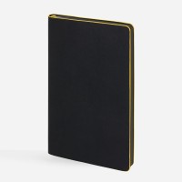 Ежедневник Trait, недатированный, черный с желтым