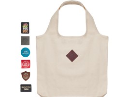Сумка-шоппер Revest из переработанного хлопка 320 г/м2 с патчем